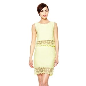 MOON COLLECTION Yellow Lace Detailed Top